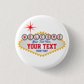 Las Vegas välkomstskylt Din text Knapp