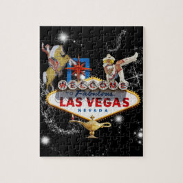Las Vegas Välkomstskylt Jigszle Puzzle Pussel