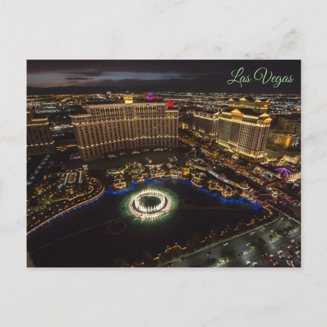 Las Vegas Vatten Show Vykort (Framsida)