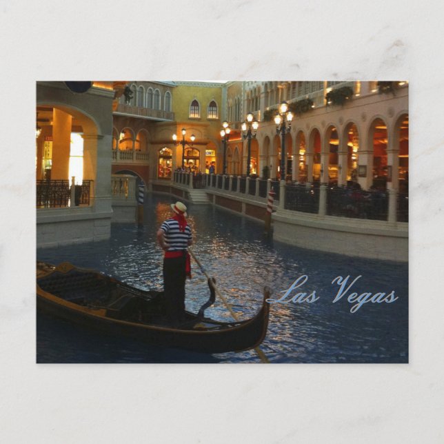 Las Vegas Venetian Canal Vykort (Framsida)
