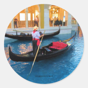 Las Vegas Venice Gondoliers-dekal Runt Klistermärke