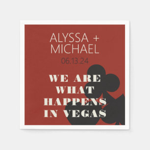 Las Vegas Vi är vad som händer med Bröllop Cocktai Pappersservett