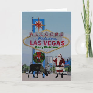 Las Vegas "VI SÄTTER ANSIKTE PÅ SANTA"-kort Helgkort