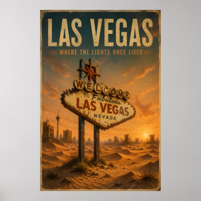 Las Vegas Vintage Affisch (Framsidan)