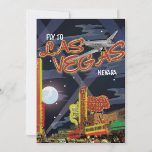Las Vegas Vintage affisch Inbjudningar