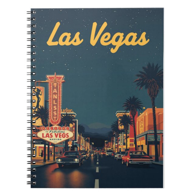 Las Vegas Vintage Anteckningsbok (Framsidan)