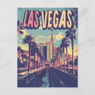 Las Vegas Vintage Art Vykort