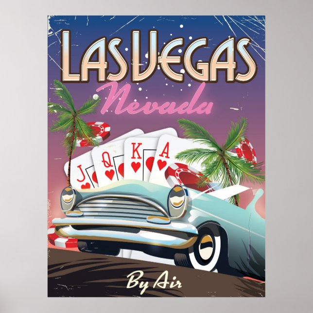 Las Vegas vintage-resemaffisch Poster (Framsidan)