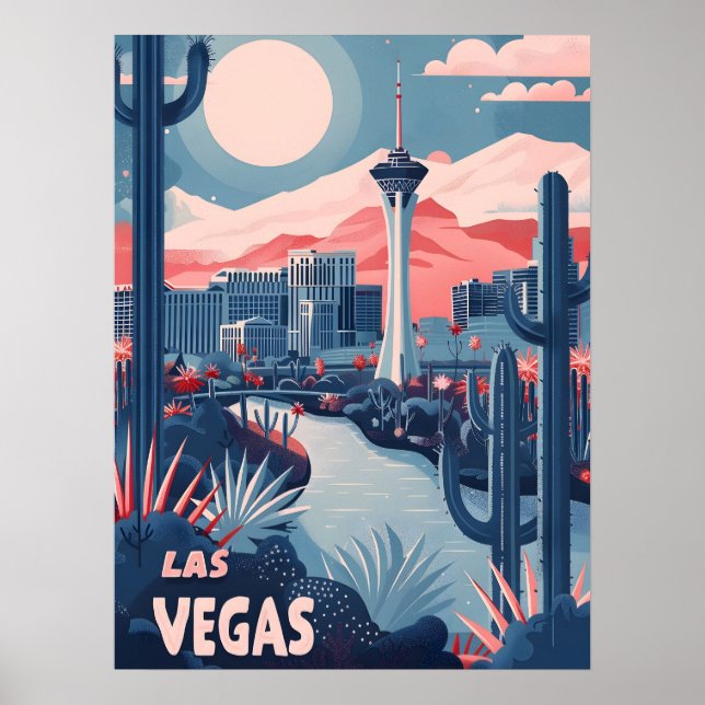 Las Vegas Vintage resor Ad Art Poster (Framsidan)