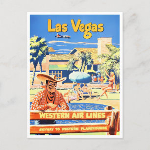 Las Vegas vintage resor vykort