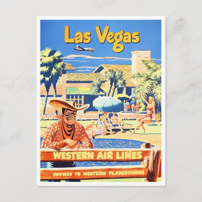 Las Vegas vintage resor vykort (Framsida)