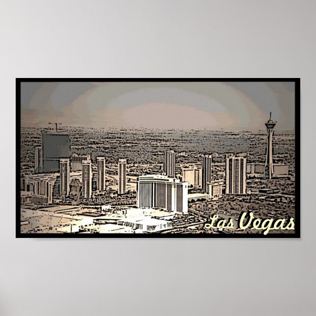 Las Vegas vintage scenstad poster (Framsidan)