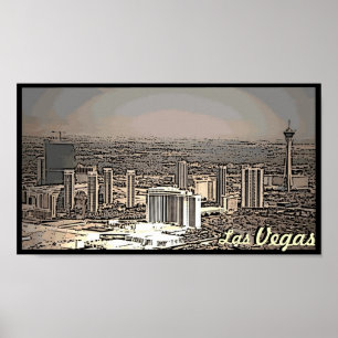 Las Vegas vintage scenstad poster