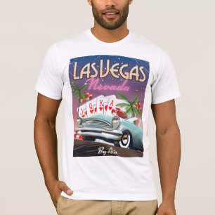 Las Vegas vintage stil semesterplakat Tee