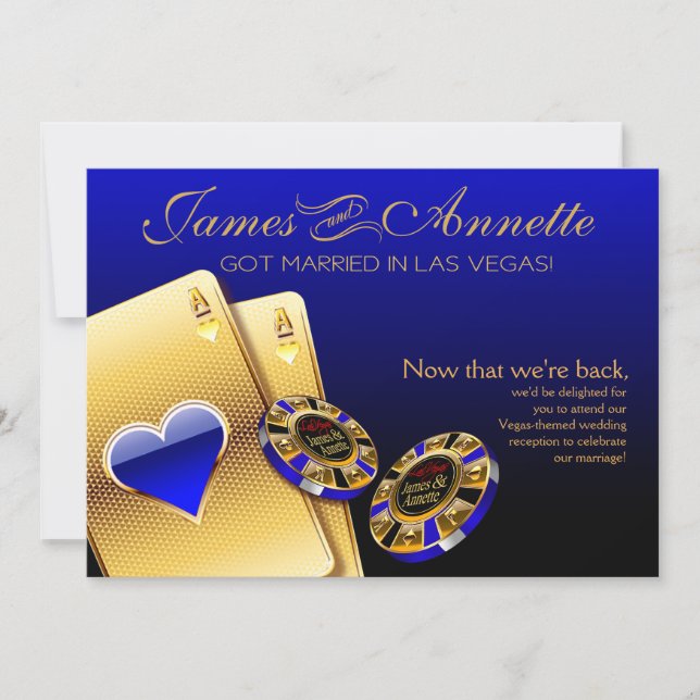 Las Vegas VIP-mottagning | blue Inbjudningar (Framsida)