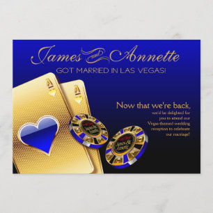 Las Vegas VIP-mottagning   blue Inbjudningar