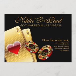 Las Vegas VIP-mottagning   svart Inbjudningar