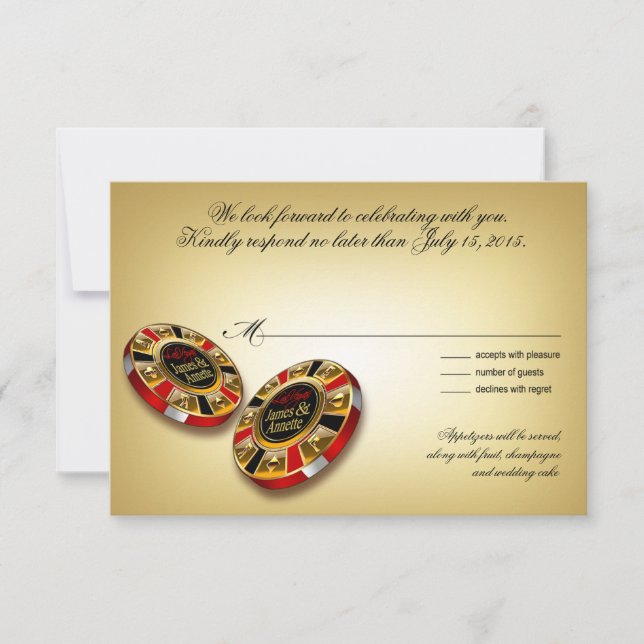 Las Vegas VIP OSAsvar röd | Inbjudningar (Framsida)