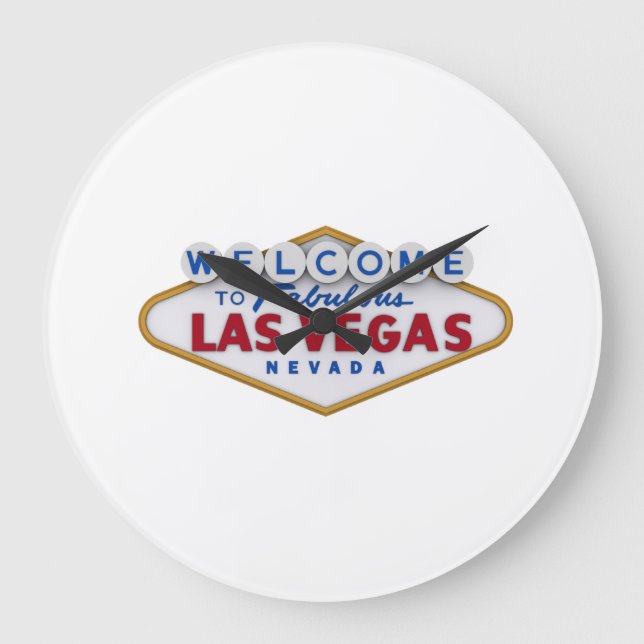 Las Vegas wall clock Stor Klocka (Framsida)