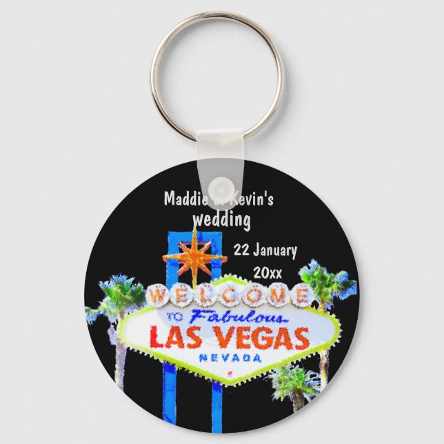Las Vegas Wedding Favor Nyckelring (Framsida)