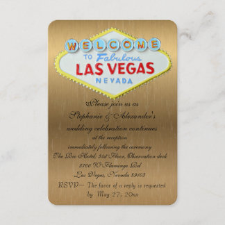 Las Vegas Wedding Reception Guld-hölje Tilläggskort