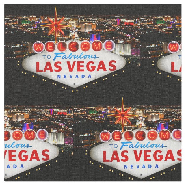 Las Vegas Welcome Fabric Tyg (Närbild)