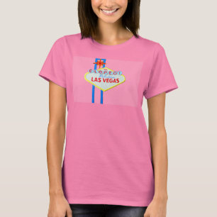 Las Vegas Welome Sign Bride Bröllop Tee