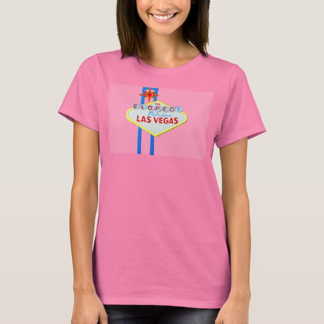 Las Vegas Welome Sign Bride Bröllop Tee (Framsida)
