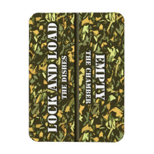 Lås vid last/tom Camo Dishwasher Magnet