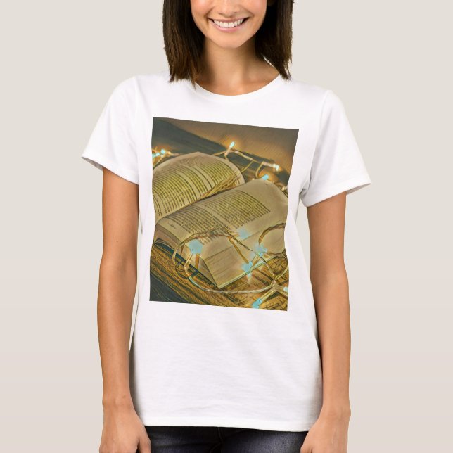 Läsa Älskare Gift for Bibrarian T Shirt (Framsida)
