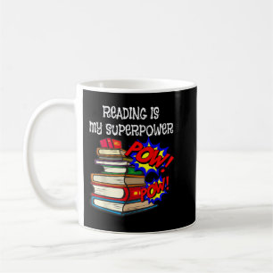 Läsa är min Toppen superhjälte, bästa engelska t Kaffemugg