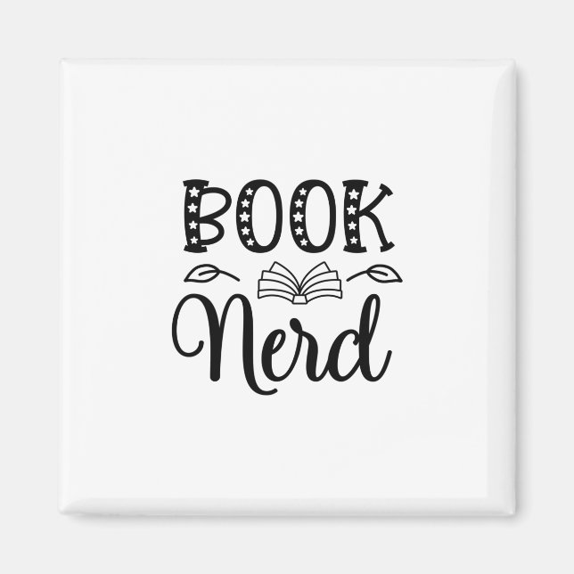 Läsa Art Bok Nerd Magnet (Framsidan)