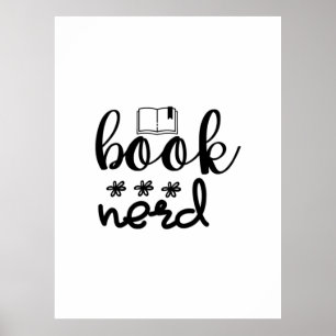 Läsa Art Bok Nerd Poster