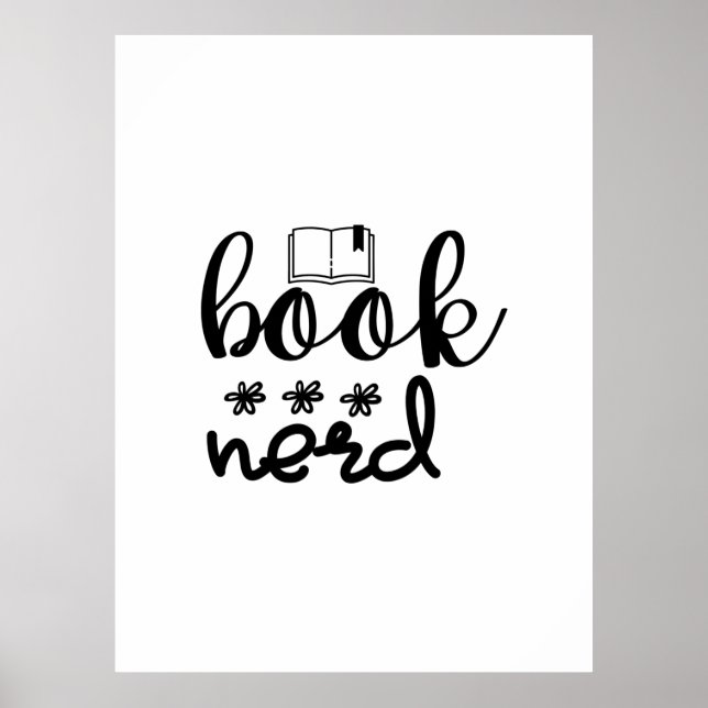 Läsa Art Bok Nerd Poster (Framsidan)