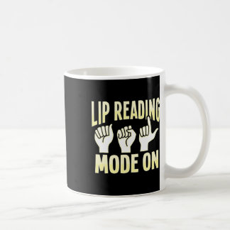 Läsa Asl Hand Gesture Döv Hearing Loss Awarene Kaffemugg