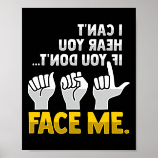 Läsa Asl Hand Gesture Döv Hearing Loss Awarene Poster