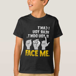 Läsa Asl Hand Gesture Döv Hearing Loss Awarene T Shirt