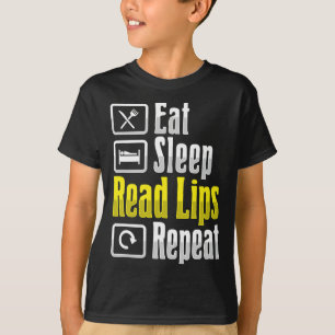 Läsa Asl Hand Gesture Döv Hearing Loss Awarene T Shirt