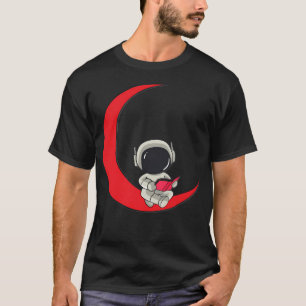 Läsa astronaut på Röda halvmånen - konst Desi T Shirt
