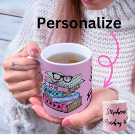 läsa bok älskare presentläsare för bokar kaffemugg