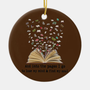 Läsa Bok och in på de sidor jag går till Julgransprydnad Keramik