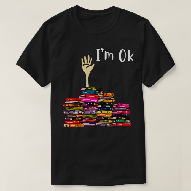 Läsa Bokar bibliotekarie Reader Nerd Im Ok Lärare T Shirt (Design framsida)