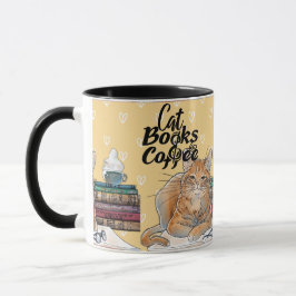 Läsa Bokar Cute Cats Coffee Mugg