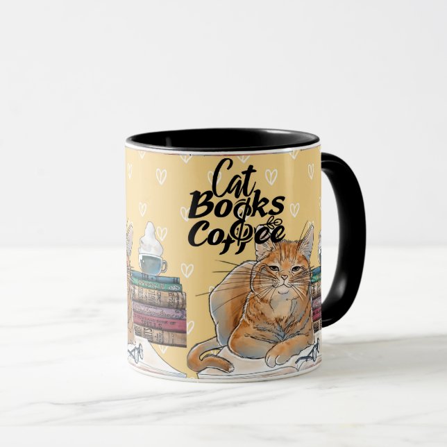 Läsa Bokar Cute Cats Coffee Mugg (Framsida höger)