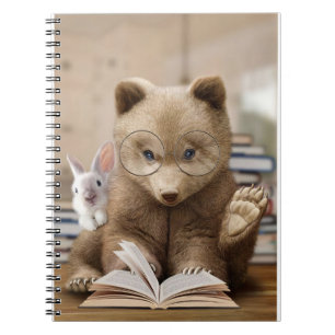 Läsa Bokar för Reader Gift Bear och Rabbit Anteckningsbok