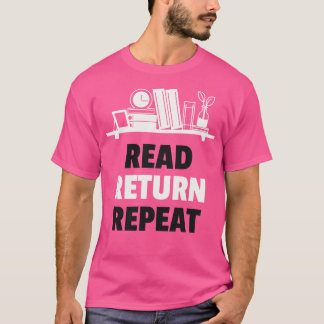 läsa bokar på bibliotekarien bibliotek vid älskare t shirt