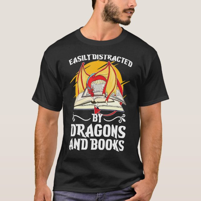 Läsa bokmask enkelt uppdelat av drakar och t shirt (Framsida)