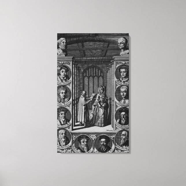 Läsa brev till drottning Elizabeth I Canvastryck (Framsida)