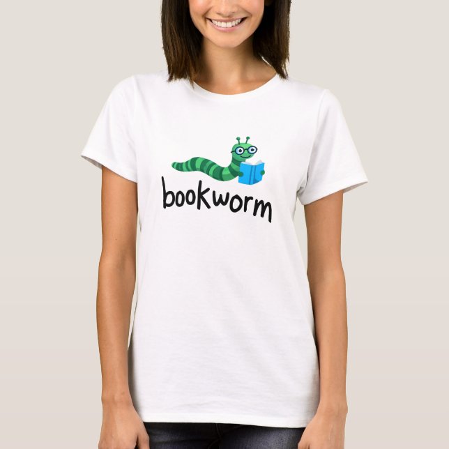 Läsa budddy Cute Bookworm med Bok T Shirt (Framsida)