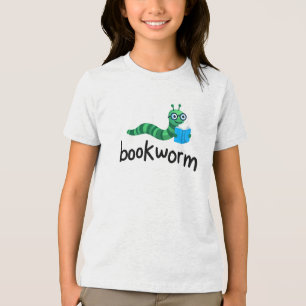 Läsa budddy Cute Bookworm med Bok T Shirt